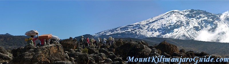 On the way to climb Kilimanjaro