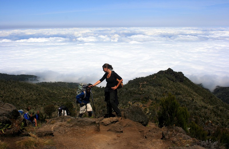 Reaching the Shira Plateau