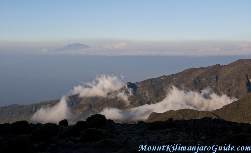 Mount Meru see from Shira Plateau