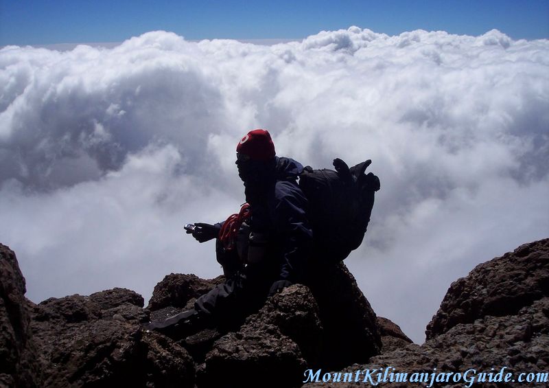 Looking down from Kilimajaro