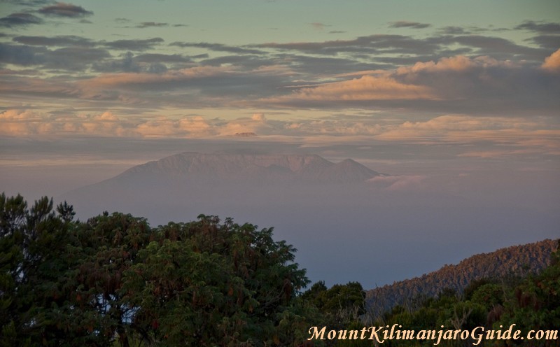 Mt. Meru seen from Mt. Kilimanjaro