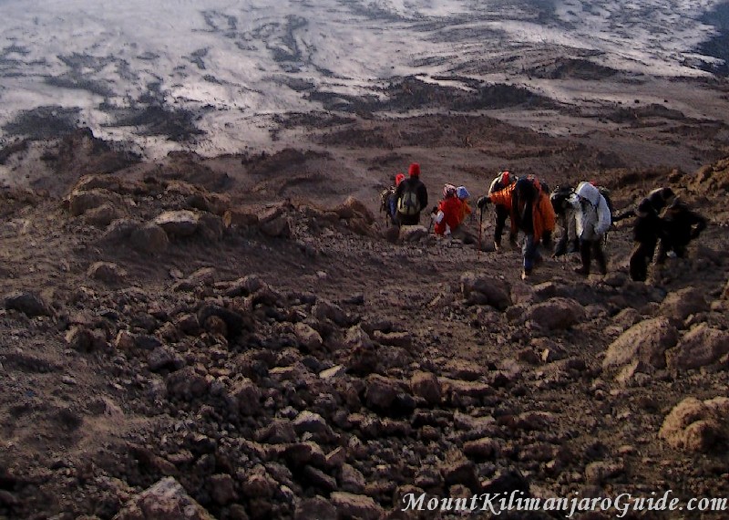The last part of the Kilimanjaro summit path