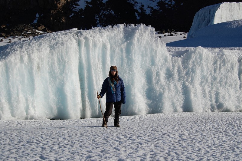 Standing in front of Furtwangler Glacier