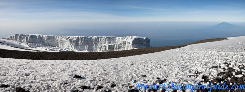 Glacier view from crater rim