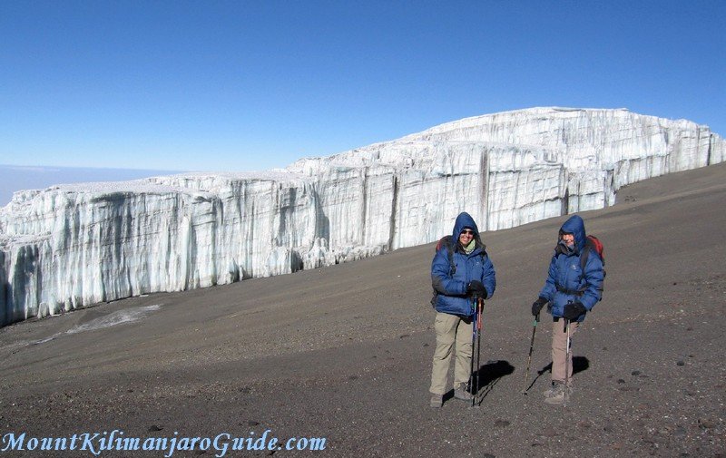 On the crater rim of Mount Kilimanjaro