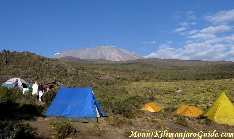 Early morning view of Kilimanjaro from Kikelewa Caves Camp